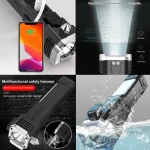 4 In 1 USB Rechargeable Multi-Function LED Flashlight With Power bank